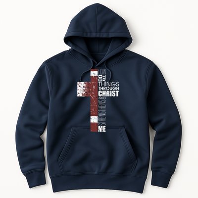 Christian Football Verse I Can Do All Things Through Christ Hoodie