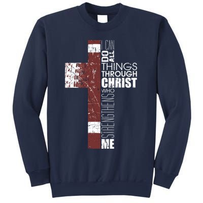 Christian Football Verse I Can Do All Things Through Christ Sweatshirt