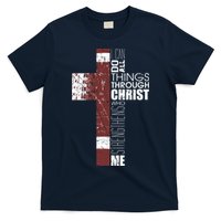 Christian Football Verse I Can Do All Things Through Christ T-Shirt