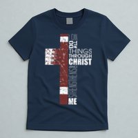 Christian Football Verse I Can Do All Things Through Christ T-Shirt