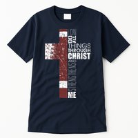 Christian Football Verse I Can Do All Things Through Christ Tall T-Shirt