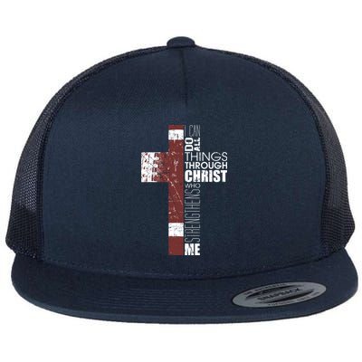 Christian Football Verse I Can Do All Things Through Christ Flatbill Hat