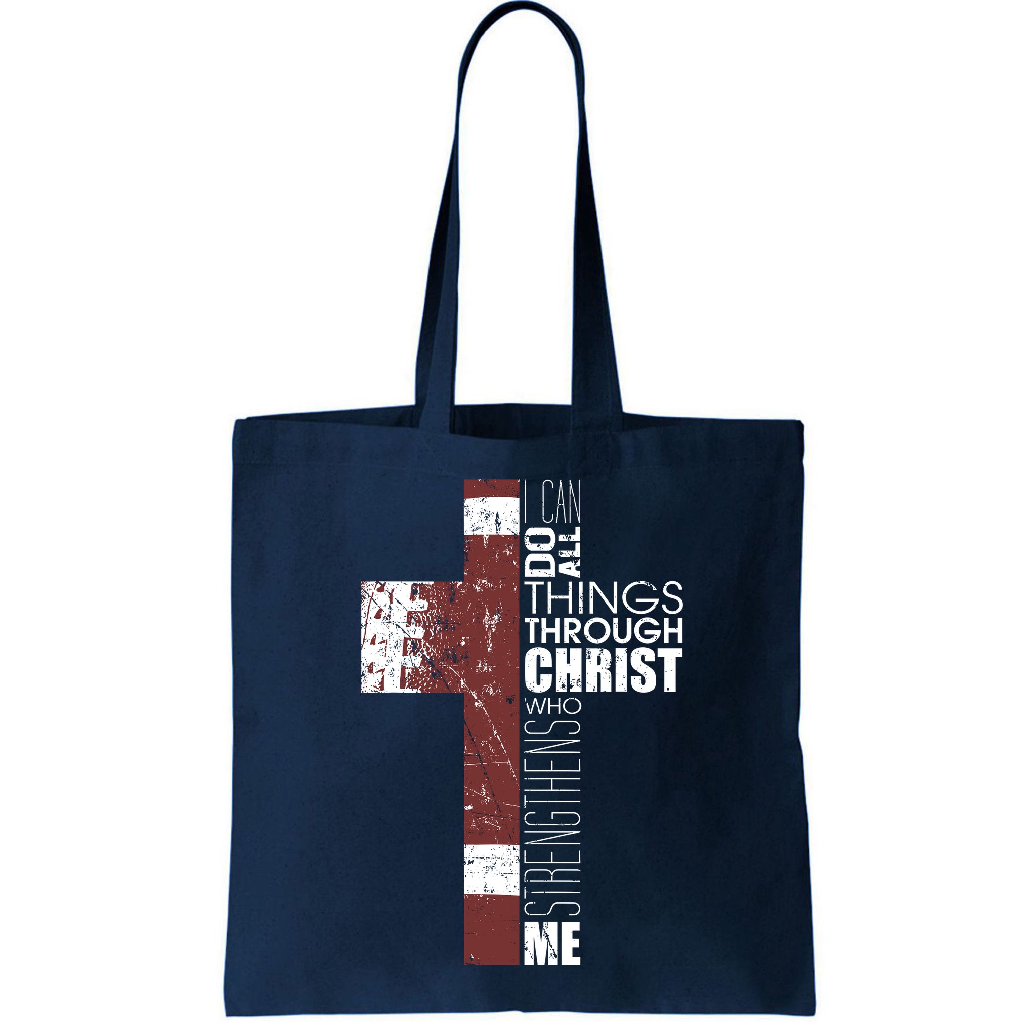 Christian Football Verse I Can Do All Things Through Christ Bag