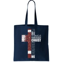 Christian Football Verse I Can Do All Things Through Christ Bag