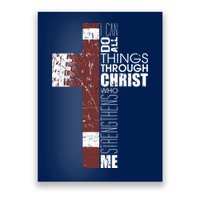 Christian Football Verse I Can Do All Things Through Christ Poster