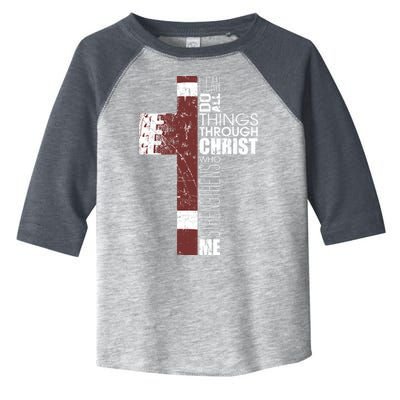 Christian Football Verse I Can Do All Things Through Christ Toddler Fine Jersey T-Shirt