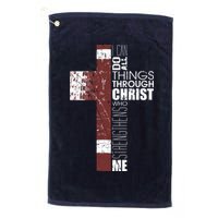 Christian Football Verse I Can Do All Things Through Christ Golf Towel