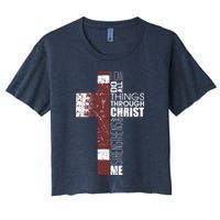 Christian Football Verse I Can Do All Things Through Christ Crop Top