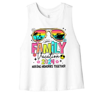 Cruise Family Vacation Making Memories Together Women's Racerback Cropped Tank