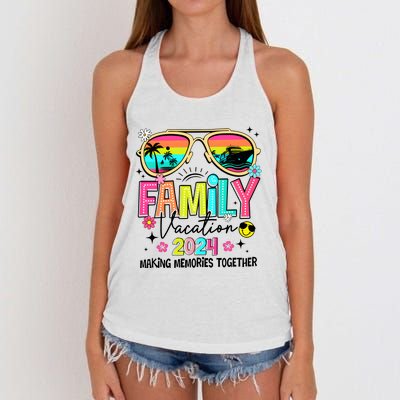 Cruise Family Vacation Making Memories Together Women's Knotted Racerback Tank