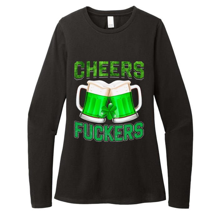 Cheers Fuckers vintage St Patricks Day Irish Drinking Womens CVC Long Sleeve Shirt