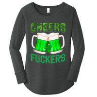 Cheers Fuckers vintage St Patricks Day Irish Drinking Women's Perfect Tri Tunic Long Sleeve Shirt