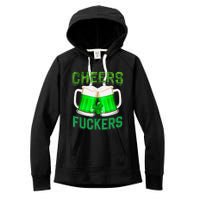 Cheers Fuckers vintage St Patricks Day Irish Drinking Women's Fleece Hoodie