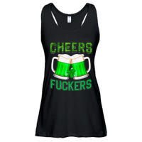 Cheers Fuckers vintage St Patricks Day Irish Drinking Ladies Essential Flowy Tank