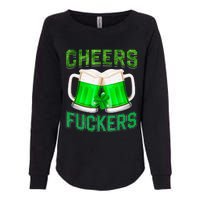 Cheers Fuckers vintage St Patricks Day Irish Drinking Womens California Wash Sweatshirt