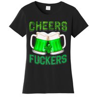 Cheers Fuckers vintage St Patricks Day Irish Drinking Women's T-Shirt