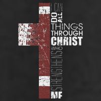 Christian Football Verse I Can Do All Things Through Christ Cool Comfort Performance Bucket Hat