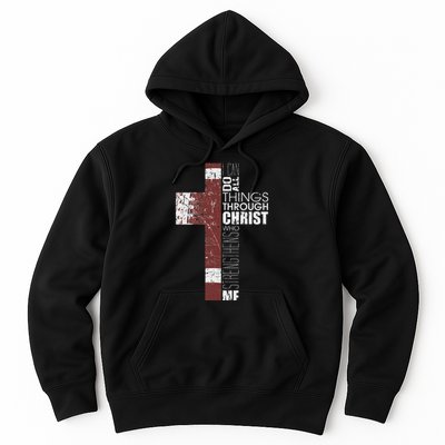 Christian Football Verse I Can Do All Things Through Christ Hoodie