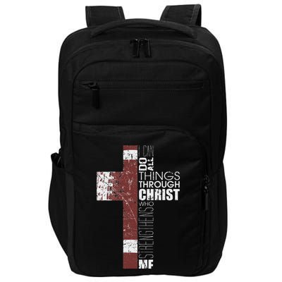 Christian Football Verse I Can Do All Things Through Christ Impact Tech Backpack