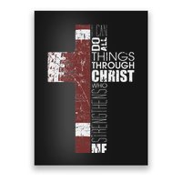 Christian Football Verse I Can Do All Things Through Christ Poster