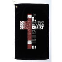 Christian Football Verse I Can Do All Things Through Christ Golf Towel
