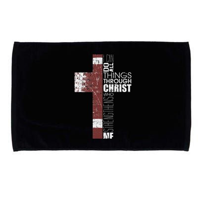 Christian Football Verse I Can Do All Things Through Christ Microfiber Hand Towel