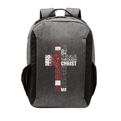 Christian Football Verse I Can Do All Things Through Christ Vector Backpack