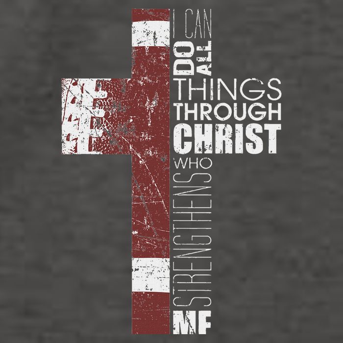 Christian Football Verse I Can Do All Things Through Christ Vector Backpack