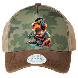 Capybara Funny Video Games Capybara Legacy Tie Dye Trucker Hat