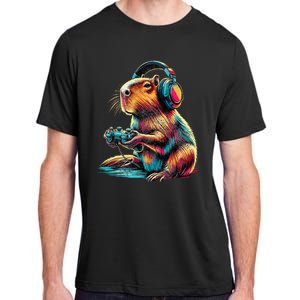 Capybara Funny Video Games Capybara Adult ChromaSoft Performance T-Shirt