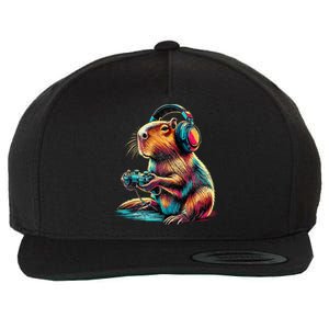 Capybara Funny Video Games Capybara Wool Snapback Cap