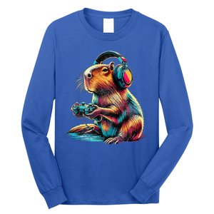 Capybara Funny Video Games Capybara Long Sleeve Shirt