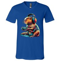 Capybara Funny Video Games Capybara V-Neck T-Shirt