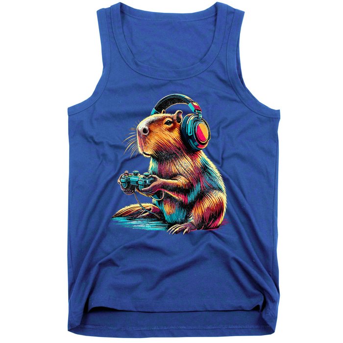 Capybara Funny Video Games Capybara Tank Top