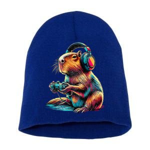 Capybara Funny Video Games Capybara Short Acrylic Beanie