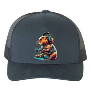 Capybara Funny Video Games Capybara Yupoong Adult 5-Panel Trucker Hat