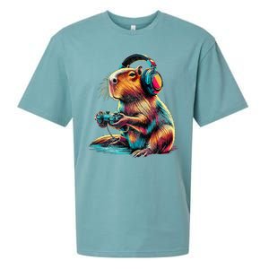 Capybara Funny Video Games Capybara Sueded Cloud Jersey T-Shirt