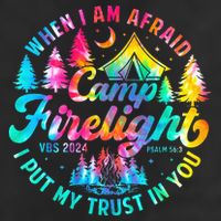 Camp Firelight Vacation Bible School Vbs 2024 Christian Camp 7 Panel Mesh Trucker Snapback Hat