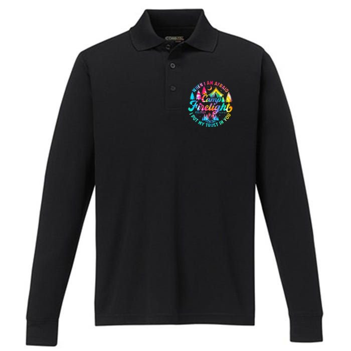 Camp Firelight Vacation Bible School Vbs 2024 Christian Camp Performance Long Sleeve Polo