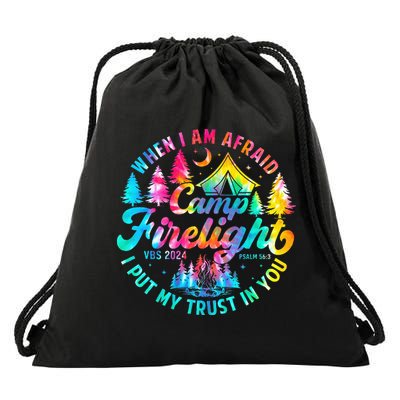 Camp Firelight Vacation Bible School Vbs 2024 Christian Camp Drawstring Bag