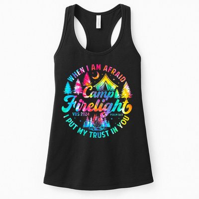 Camp Firelight Vacation Bible School Vbs 2024 Christian Camp Womens Tank Top