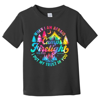 Camp Firelight Vacation Bible School Vbs 2024 Christian Camp Toddler T-Shirt