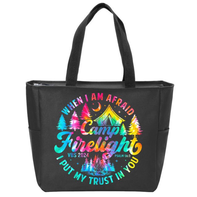 Camp Firelight Vacation Bible School Vbs 2024 Christian Camp Zip Tote Bag
