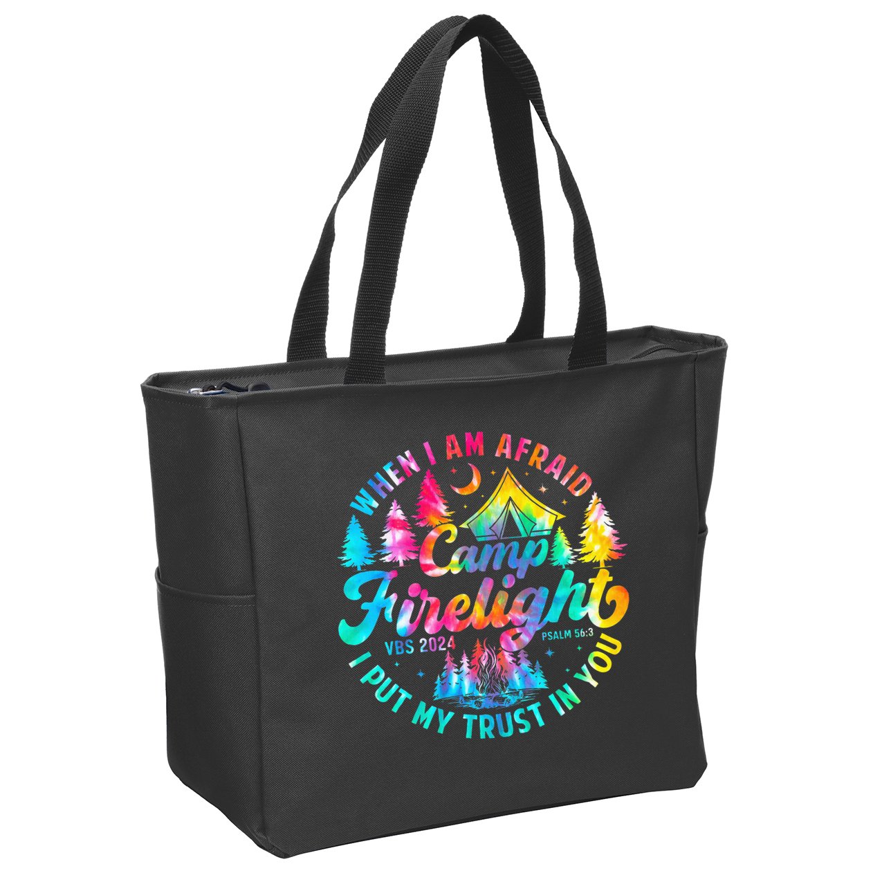 Camp Firelight Vacation Bible School Vbs 2024 Christian Camp Zip Tote Bag