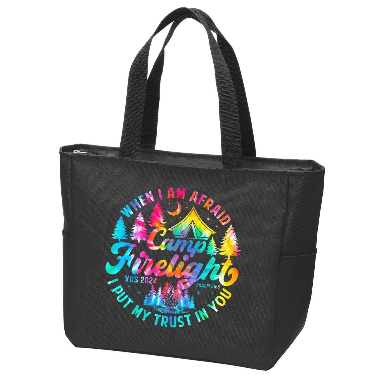 Camp Firelight Vacation Bible School Vbs 2024 Christian Camp Zip Tote Bag
