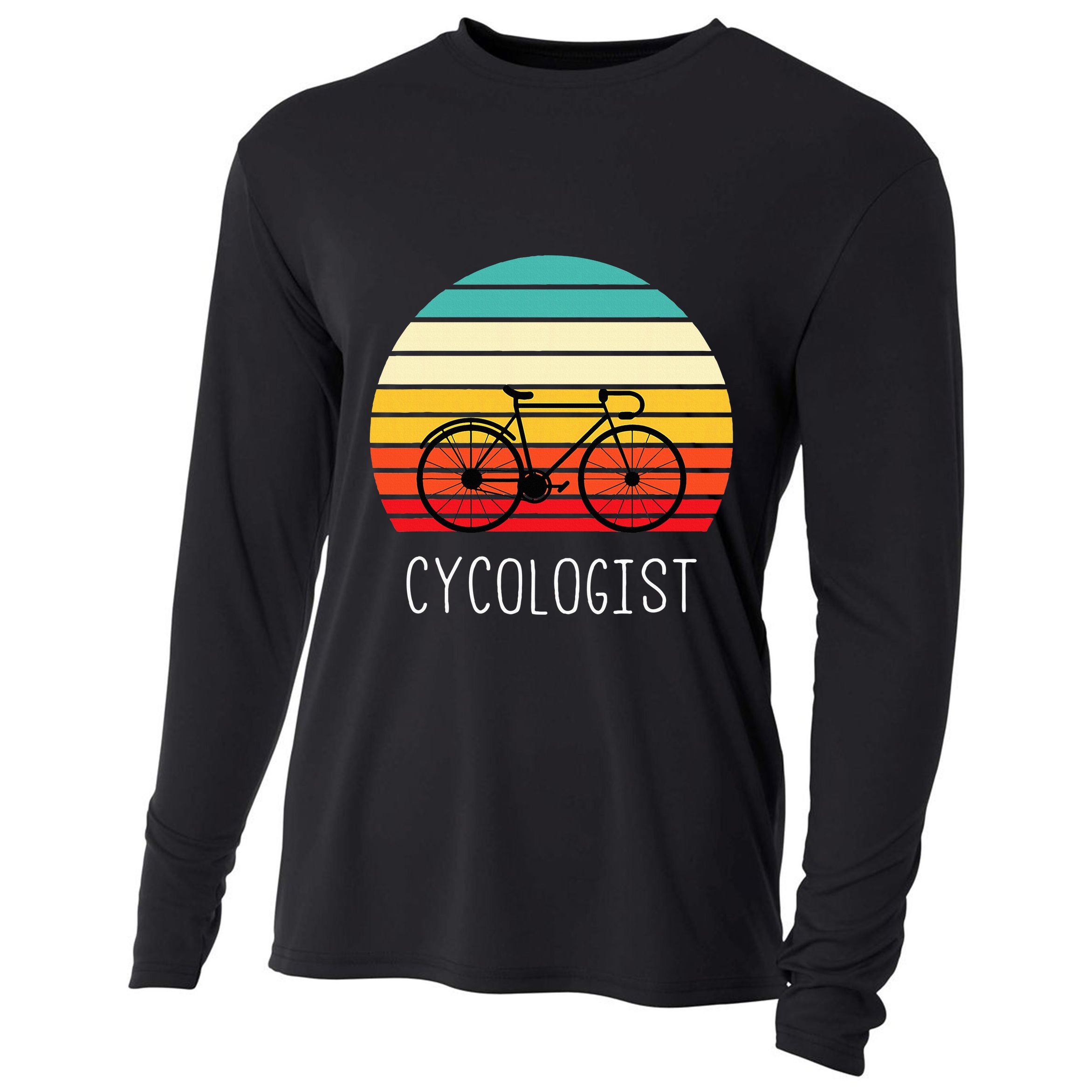Cycologist Funny Vintage Cycling & Cyclist Cooling Performance Long Sleeve Crew