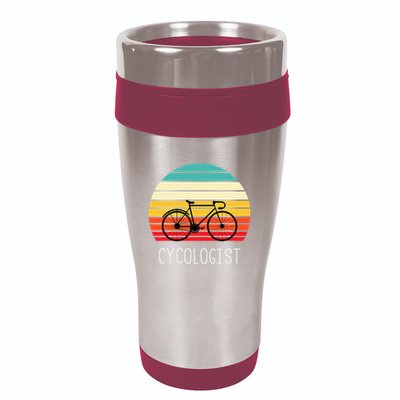 Cycologist Funny Vintage Cycling & Cyclist 16oz Travel Tumbler