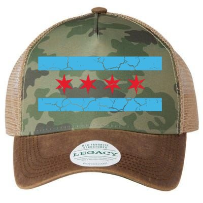 Chicago Flag Vintage Legacy Tie Dye Trucker Hat