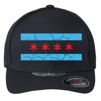 Chicago Flag Vintage Flexfit Unipanel Trucker Cap