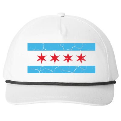 Chicago Flag Vintage Snapback Five-Panel Rope Hat